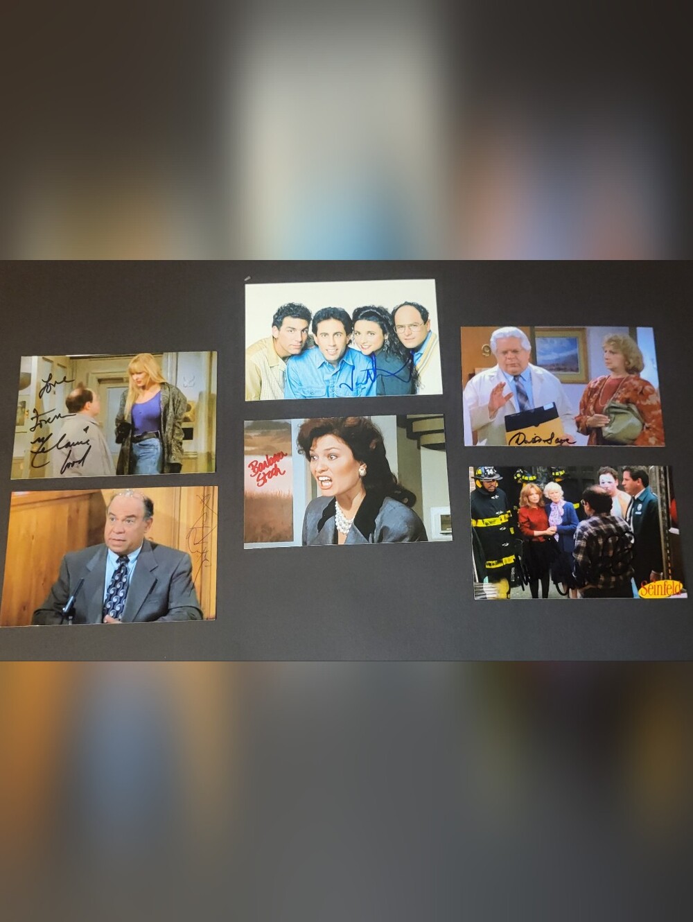 6 Seinfeld Hand Signed 4x6 Autograph Lot Photos Jason Alexander Barbara Stock